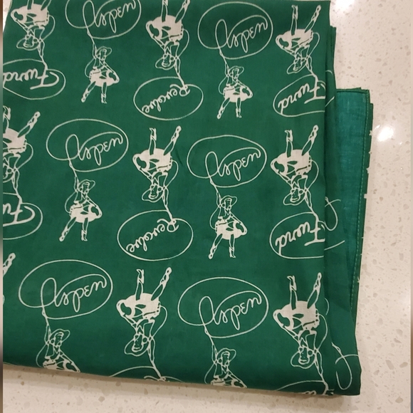 Revolve+FWRD, Aspen Set Of 2 Scarves, Cowgirl/Roping/Lasso, 43", Green/White - Picture 15 of 16